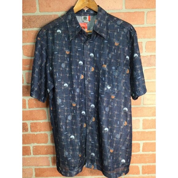 Vtg Arizona Jean Co. Men's Short Sleeve Button Front Shirt Collared Size Medium - Picture 1 of 5